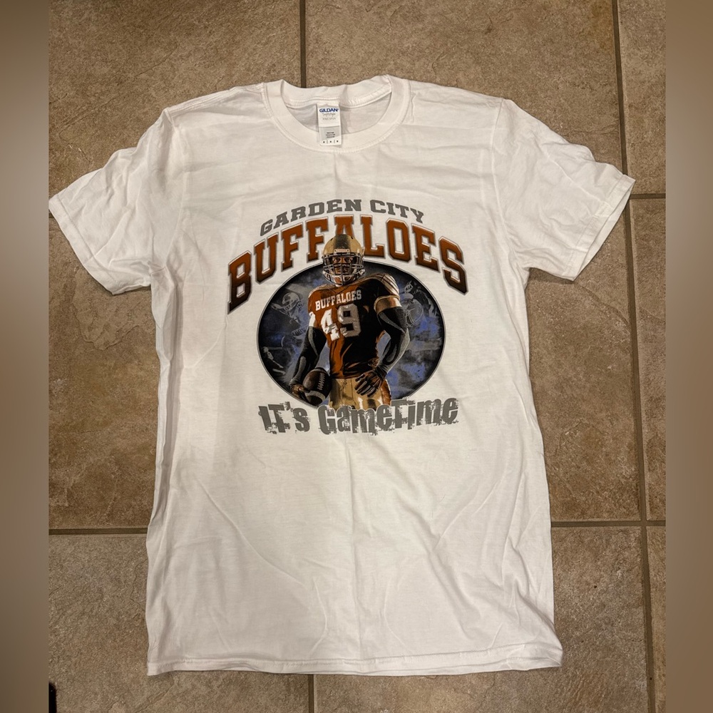 Garden City Buffaloes White Graphic T-Shirt